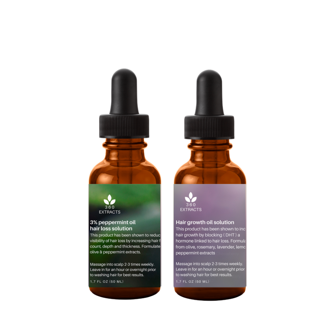 Hair Growth Oil Solution + 3% Peppermint Oil Hair loss Solution 50ml Combo